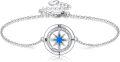 wholesale 925 Sterling Silver Compass Starfish Charm Bracelet - Mother's Day Gift for Her-0-0