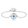 wholesale 925 Sterling Silver Compass Starfish Charm Bracelet - Mother's Day Gift for Her-0-0
