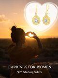 wholesale Gold 925 Sterling Silver Cubic Zirconia Teardrop Dangle Earrings for Women-0-4