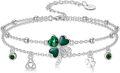 wholesale 925 Sterling Silver Shamrock Charm Ankle Anklet for Women-0-0
