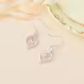 TOUPOP Sterling Silver Rose Heart Butterfly Initial N Letter Drop Dangle Earrings-0-4