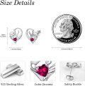 wholesale 925 Sterling Silver Horse Birthstone Stud Earrings for Women-0-5