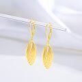 wholesale Gold 925 Sterling Silver Filigree Drop Leverback Earring s for Women-0-3
