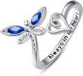 wholesale 925 Sterling Silver Dragonfly Rings Adjustable Thumb Rings Jewelry Gifts for Women-0-0