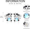 wholesale 925 Sterling Silver Cow Moonstone Heart Daisy Stud Earrings for Women Gift-0-5