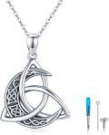 wholesale 925 Sterling Silver Celtic Knot Pendant & Chain Keepsake Urn Necklace for Ashes and Hair Memorials-0-0