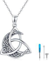wholesale 925 Sterling Silver Celtic Knot Pendant & Chain Keepsake Urn Necklace for Ashes and Hair Memorials-G-Celtic Necklace