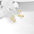 wholesale 14K Gold Heart Studs with Cubic Zirconia for Girls Kids Teenagers  Valentine's Day-0-3