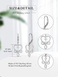 wholesale 925 Sterling Silver Infinity Heart w/ Cross Dangle Drop Leverback Earrings for Women-0-2