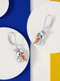 wholesale 925 Sterling Silver Bunny Carrot Drop Earrings for Women Girls Gift Jewelry-0-2