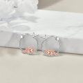wholesale 925 Sterling Silver Axolotl Charm Hoop Earrings - Adorable Gift for Her-0-2