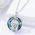 wholesale  Sterling Silver Crystal Cute Animal Pendant Necklace for Women Mother Daughter Gift -0-3