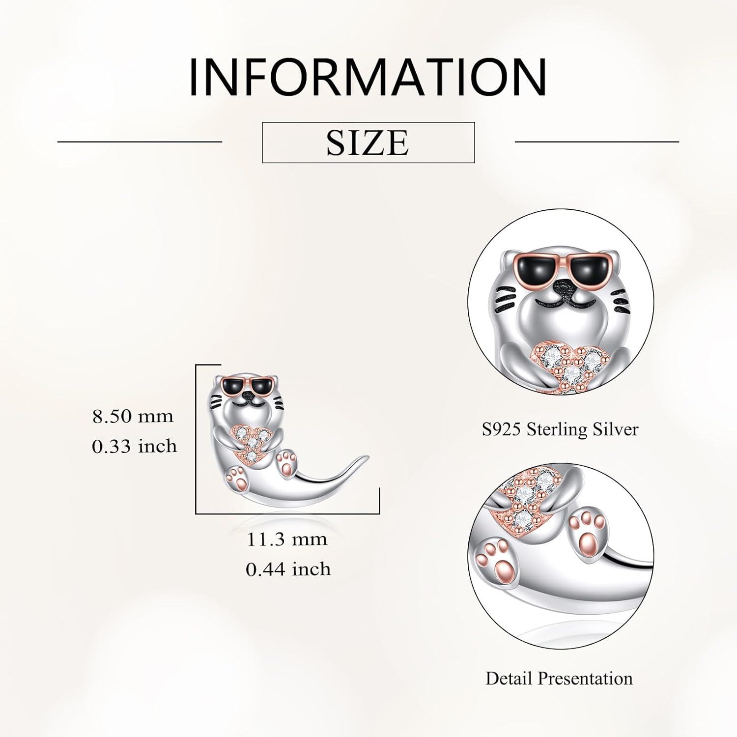 wholesale 925 Sterling Silver Cat Stud Earrings for Women s-0-2