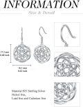 wholesale 925 Sterling Silver Celtic Knot Tree of Life Lotus Drop Earrings-0-2