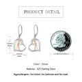 wholesale 925 Sterling Silver Heart-Shaped Tennis Player Dangle Earrings Sporty Gifts for Women and Girls-0-3