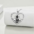 wholesale 925 Sterling Silver Heart-Shaped Pendant with CZ Crystals - Always My Sister Forever My Friend Necklace Gift for Sisters and Daughters-0-4