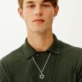 wholesale 925 Sterling Silver Star of David Necklace with Chain - Jewish Pendant Gift for Men-0-4