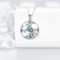 wholesale 925 Sterling Silver Abalone Shell Sea Life Pendant Necklace-0-3