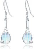 wholesale 925 Sterling Silver Sports Racket & Ball Dangle Drop Earrings for Women - Golf Tennis Baseball Football -0-0