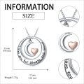 wholesale 925 Sterling Silver Heart Moon Pendant Necklace with I Love You Inscription and Rose Gold Accents-0-1