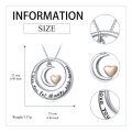wholesale 925 Sterling Silver Heart Moon Pendant Necklace with I Love You Inscription and Rose Gold Accents-0-1
