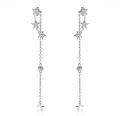 wholesale 925 Sterling Silver Star & Moon Drop Dangle Earrings for Women - Stud Earwire  Set-0-0