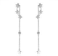 wholesale 925 Sterling Silver Star & Moon Drop Dangle Earrings for Women - Stud Earwire  Set-Star earrings