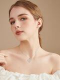 wholesale 925 Sterling Silver Heart Infinity Pendant with Sisters Forever Friendship Necklace-0-4