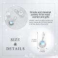 wholesale 925 Sterling Silver Round Blue Moonstone Celtic Knot Leverback Drop Earrings-0-4