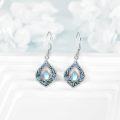 wholesale 925 Sterling Silver Teardrop Moonstone Abalone Shell Celtic Knot Drop Earrings for Women-0-2