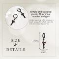 wholesale 925 Sterling Silver Black Gold Plated Gothic Dagger Red Crystal Drop Earrings-0-4