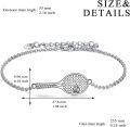 wholesale 925 Sterling Silver Tennis Racket Bracelet for Women Men Sports Lover Gifts-0-3