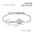 wholesale 925 Sterling Silver Tennis Racket Bracelet for Women Men Sports Lover Gifts-0-3