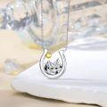 wholesale 925 Sterling Silver Horseshoe & Mountain Pendant Necklaces for Women Girls  48cm Chain Length-0-1