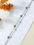 wholesale Sterling Silver Birthstone Anklet Bracelets for Women Gifts-0-4
