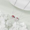 wholesale 925 Sterling Silver Infinity Love Heart Ladybug and Mushroom Charm Pendant Necklaces for Women s-0-1