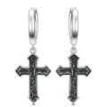TOUPOP Sterling Silver Stone Dangle Earrings For Men Women-0-0