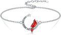 wholesale TOUPOP Cardinal Bracelet For Women Sterling Silver Moon Cardinal Gifts Red Bird Memorial Jewelry Gifts, Medium -0-0