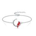 TOUPOP Sterling Silver Moon Red Bird Memorial Jewelry Gifts-0-0