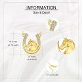 wholesale 14K Gold Unicorn Horseshoe Pendant Necklace - Summer s for Women Lovers Valentines Mother's Day-0-3