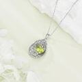 wholesale Sterling Silver Yellow Gold Plated Gemstone Tree of Life Pendant Necklace-0-175
