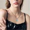 wholesale Opal Turquoise Animal Necklace 925 Sterling Silver Hummingbird Horse Bird Phoenix Wolf Butterfly Dragonfly Opal Jewelry Christmas Gifts For Women Men -0-2