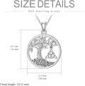 wholesale 925 Sterling Silver Celtic Tree of Life Pendant Necklace with Trinity Knot Design-0-3