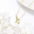 wholesale 14K Solid Hummingbird Teardrop Diamond Pendant Necklace - Mothers Day Gifts-0-4