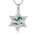 wholesale 925 Sterling Silver Star Of David Pendant With Enamel And Crystal Accents-0-0