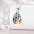 wholesale 925 Sterling Silver Abalone Shell Tree of Life Pendant Necklace with Violin Design-0-3