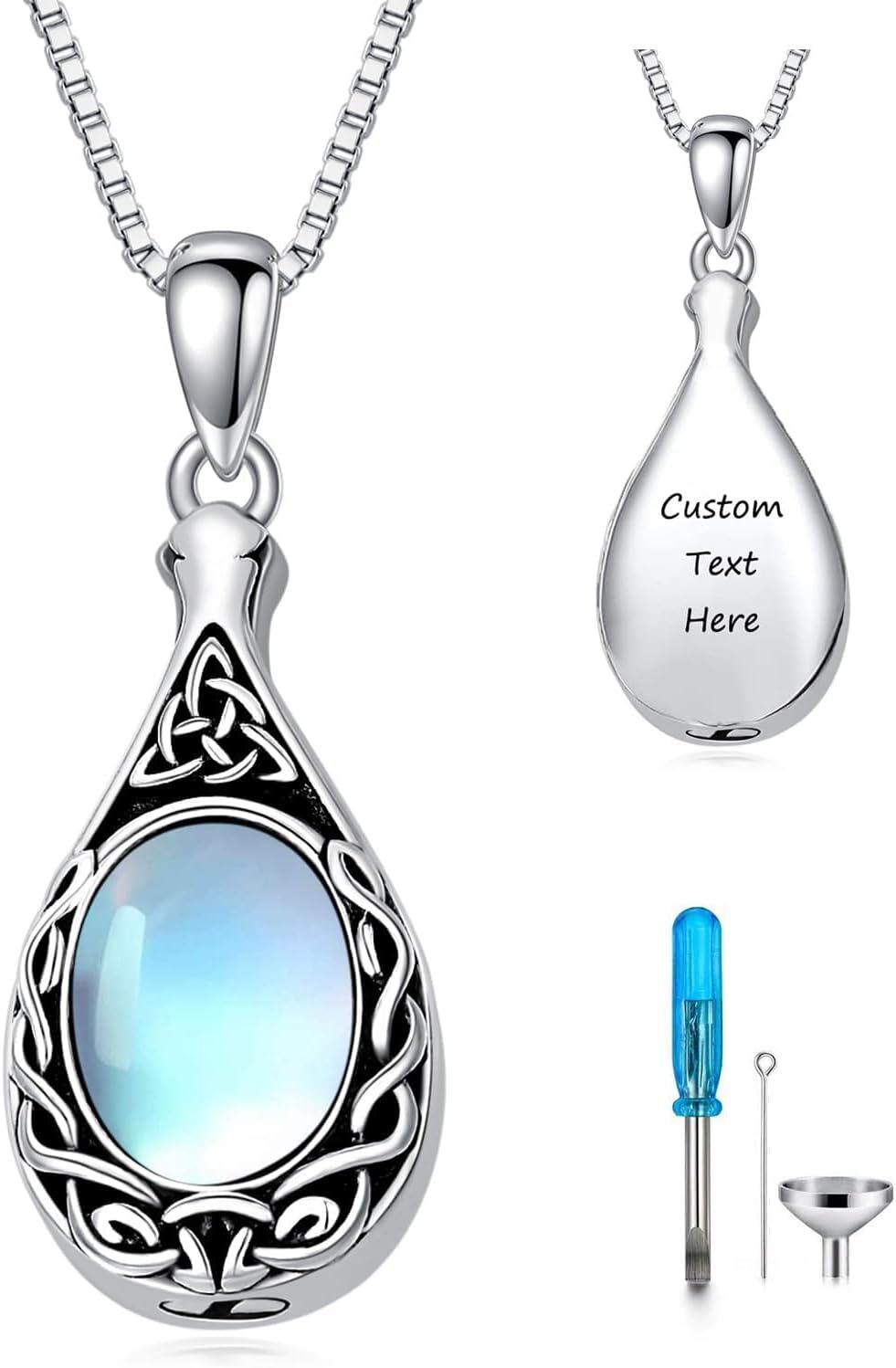 Sterling Silver Moonstone Opal Turquoise Larimar Black Onyx Cremation Jewelry for Ashes-Custom-B-Turquoise-Non-custom-Custom-Custom-B-Black Onyx-Custom-B-Moonstone Non-custom-B-Black Onyx Custom-B-blue Opal Custom-B-Turquoise Custom-B-blue Opal-B-Moonstone 1-B-Moonstone 1 Custom-B-Moonstone