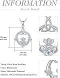 wholesale 925 Sterling Silver 925 with Moissanite Pendant Necklaces for Women - Celtic Knot Design-0-1