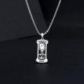 wholesale 925 Sterling Silver Gothic Hourglass Skull Pendant Necklaces for Women Men Gifts-0-1