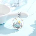 wholesale 925 Sterling Silver Turquoise Mountain Pendant Never Give Up Christian Faith Jewelry for Women-0-1